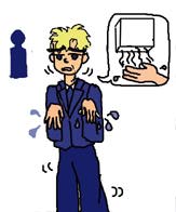 picture of hand dryer. There are so many missing things in Japan. The dryer is symbolized for the survival section of this most useful and most useless travel tips in Japan.